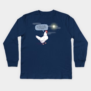 No one can hear you scream chicken Kids Long Sleeve T-Shirt